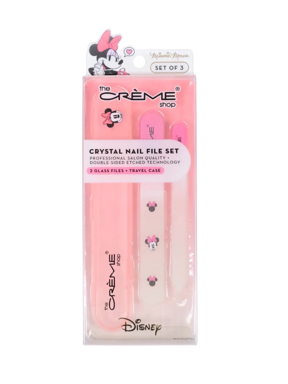 Disney x The Crème Shop Minnie Mouse Crystal Glass Nail File Set - NIB